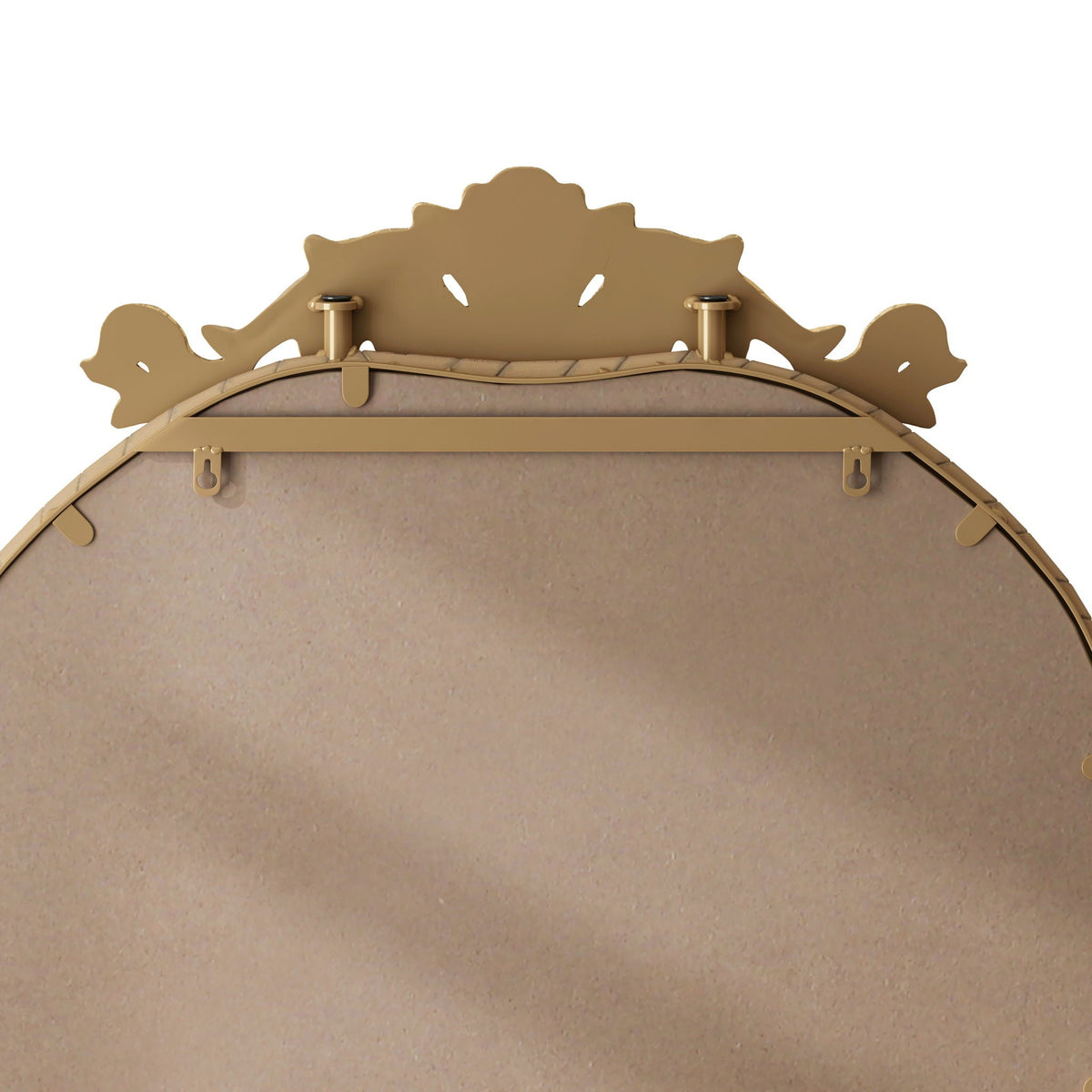 Full Body Arched Mirror with vintage carved applique in bronze-tone on Tampa Home & Garden Store