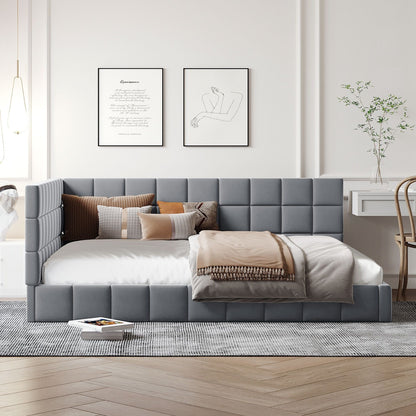 the Elegant Mid Century Modern Velvet Daybed