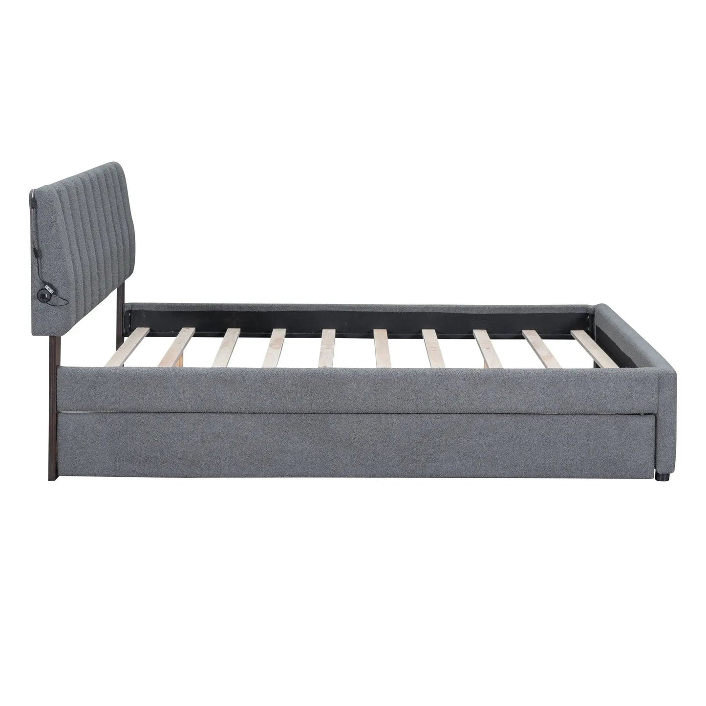 Upholstered Platform Bed With Trundle System