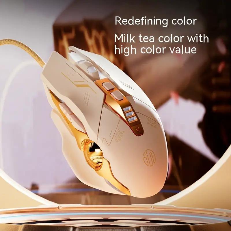 Fashion Office USB Laptop Mouse FLIPSTYLEZLLC in white and gold with orange accents on Tampa Home & Garden Store
