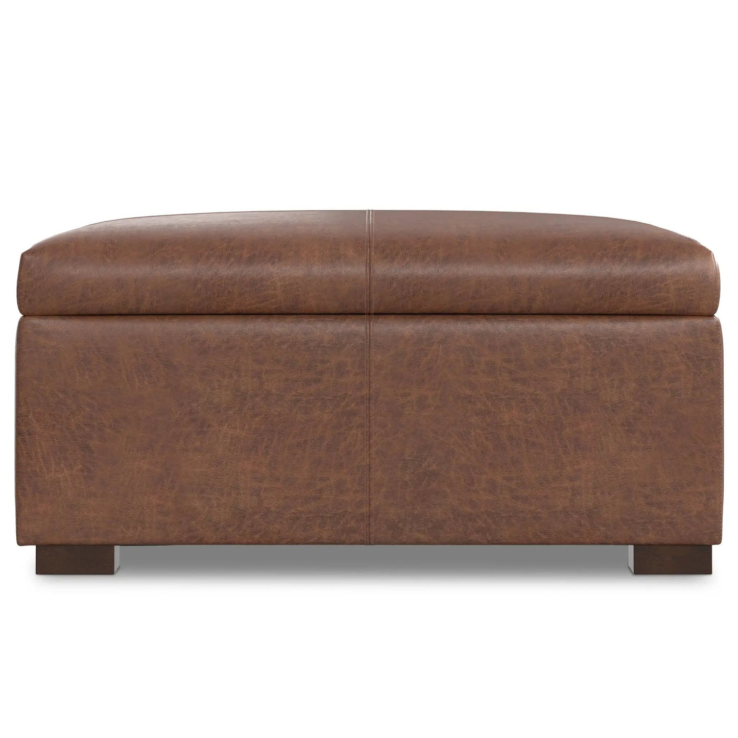Gabbie coffee table upholstered storage ottoman in brown leather by Unique Piece Furniture on Tampa Home & Garden Store