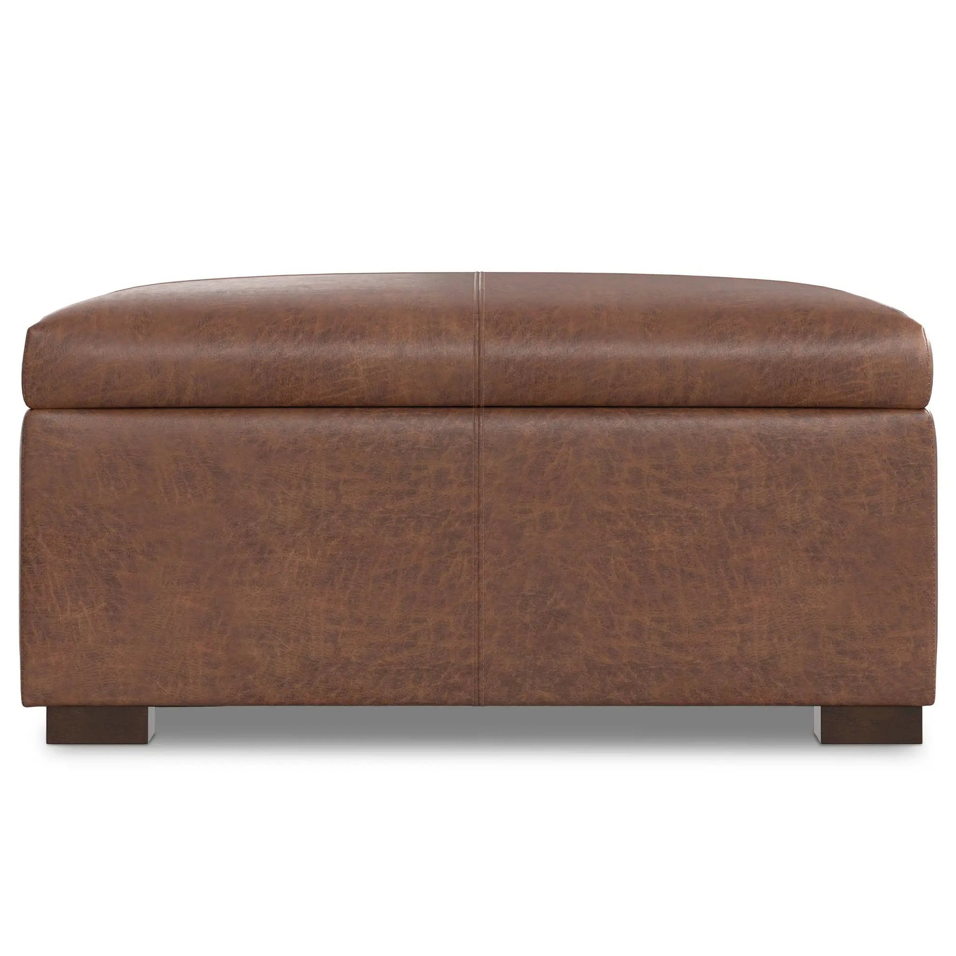 Gabbie coffee table upholstered storage ottoman in brown leather by Unique Piece Furniture on Tampa Home & Garden Store