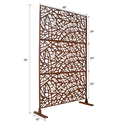 Freestanding Decorative Privacy Screen for Patio