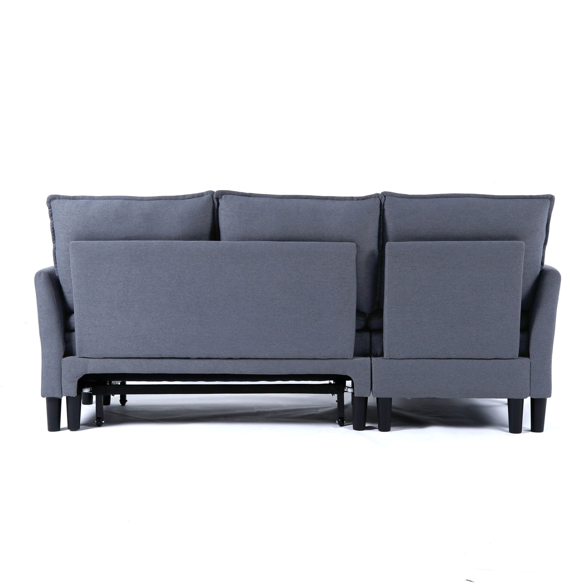 L-Shaped Reversible Chaise Sectional Sofa With Storage in blue-gray fabric by HouseOfZazla on Tampa Home & Garden Store