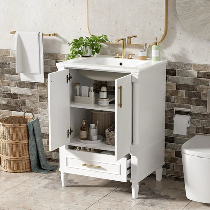 Bathroom Vanity With Ornate French Cylinder Legs
