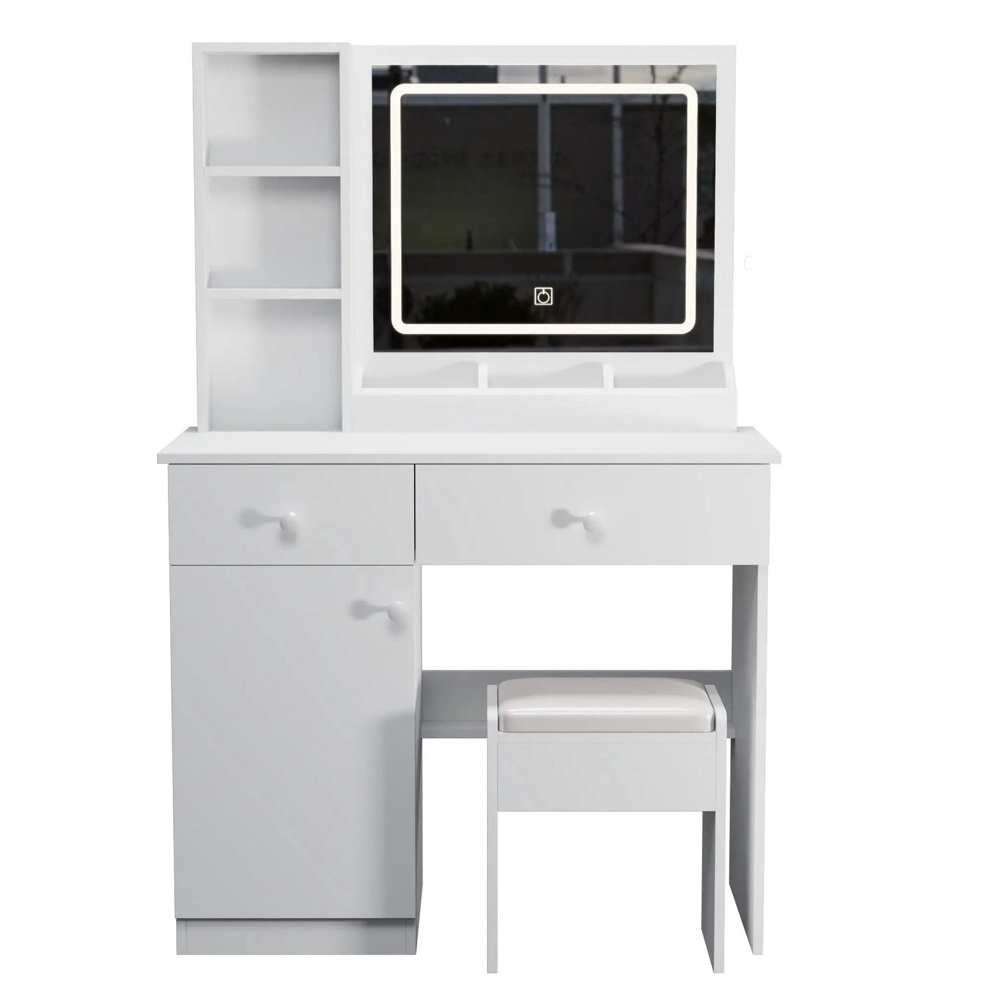 Vanity Desk With Mirror and Adjustable Lights