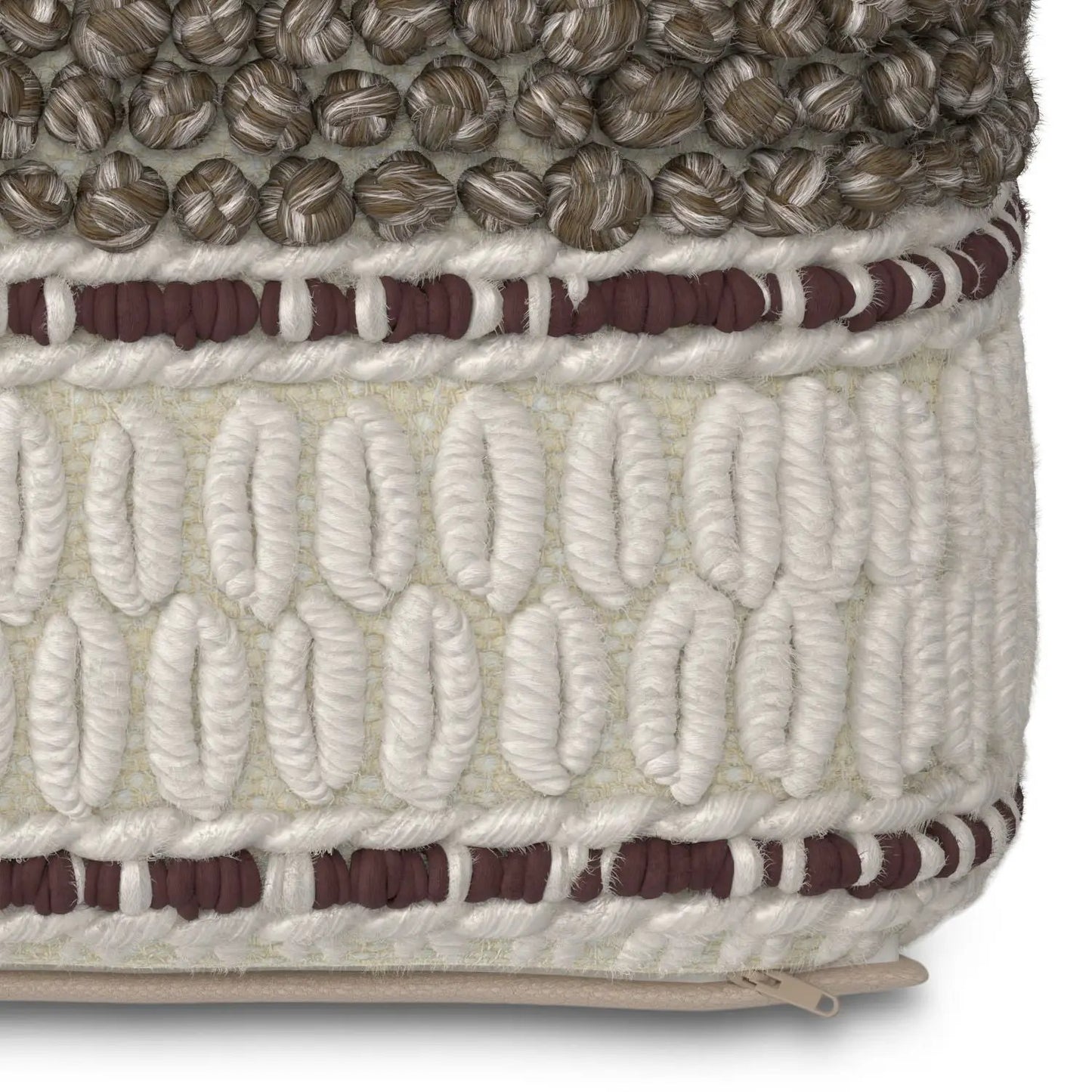 Grady Handcrafted Square Pouf for Living Room