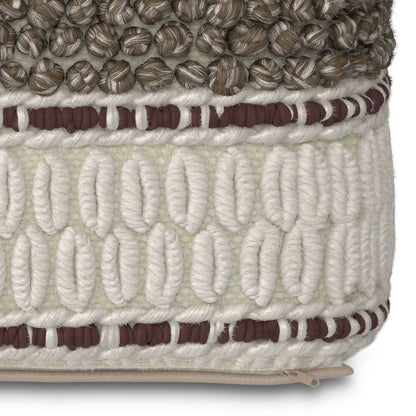 Grady Handcrafted Square Pouf for Living Room