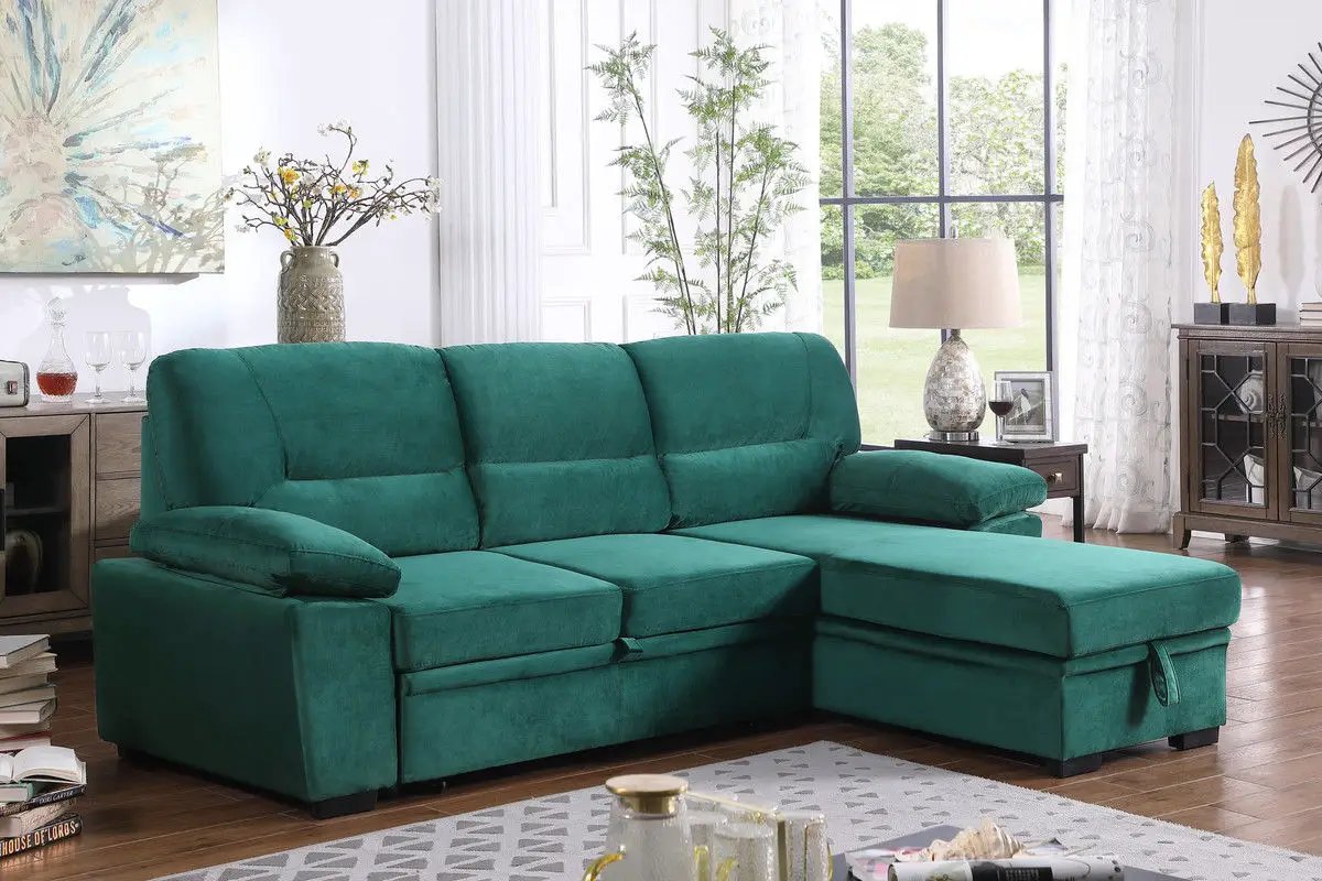 Kipling Reversible Sleeper Sectional Sofa Chaise