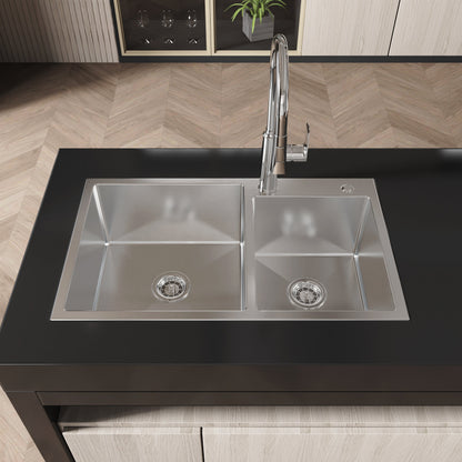 New Double Bowl Sink and a Brushed Nickel Finish