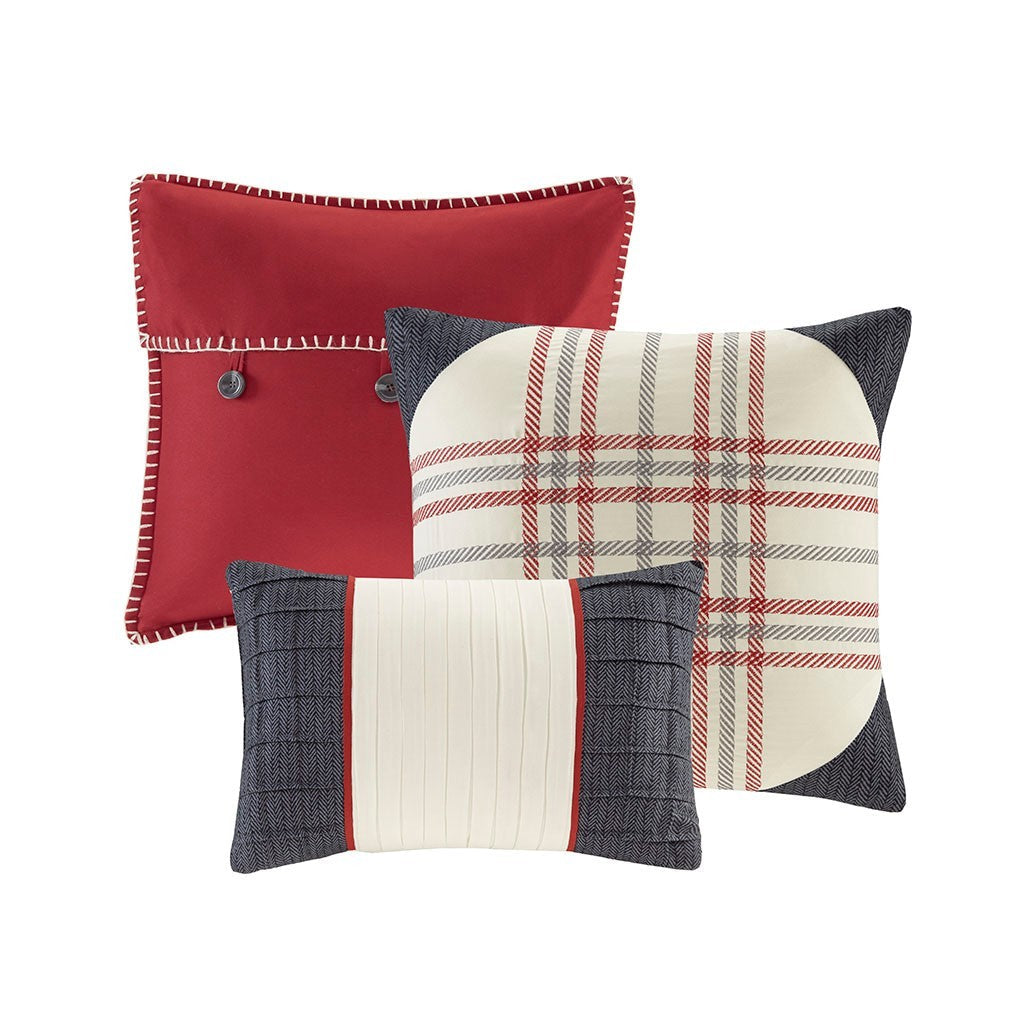 Queen 7 Piece Herringbone Comforter and Set