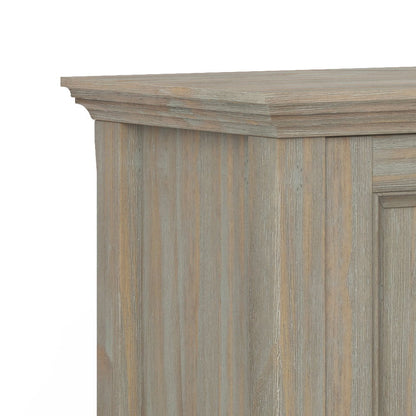Amherst handcrafted low storage cabinet accent table in weathered gray wood by HouseOfZazla on Tampa Home & Garden Store