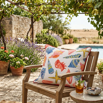 Square Coral Outdoor Pillows and Soft Memory Foam