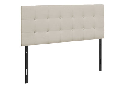 Full Size Beige Tufted Upholstered Headboard
