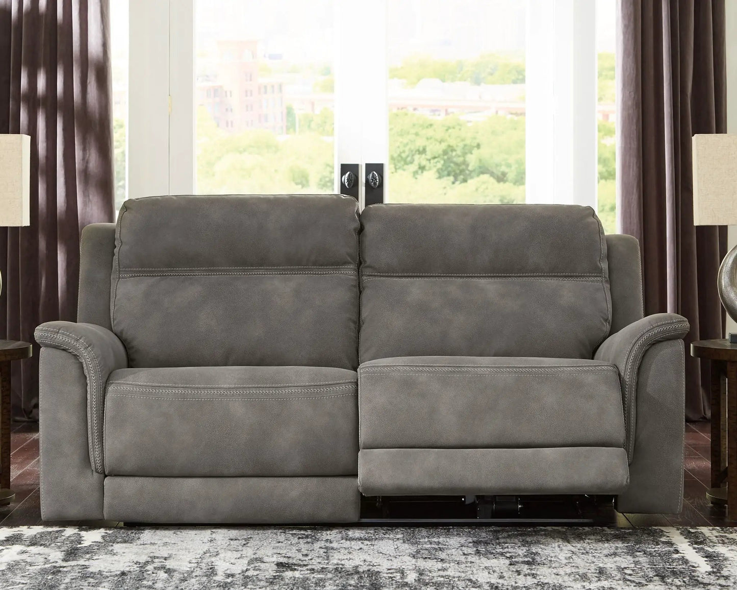 Next-Gen Durapella reclining power sofa gray upholstery by Unique Piece Furniture on Tampa Home & Garden Store