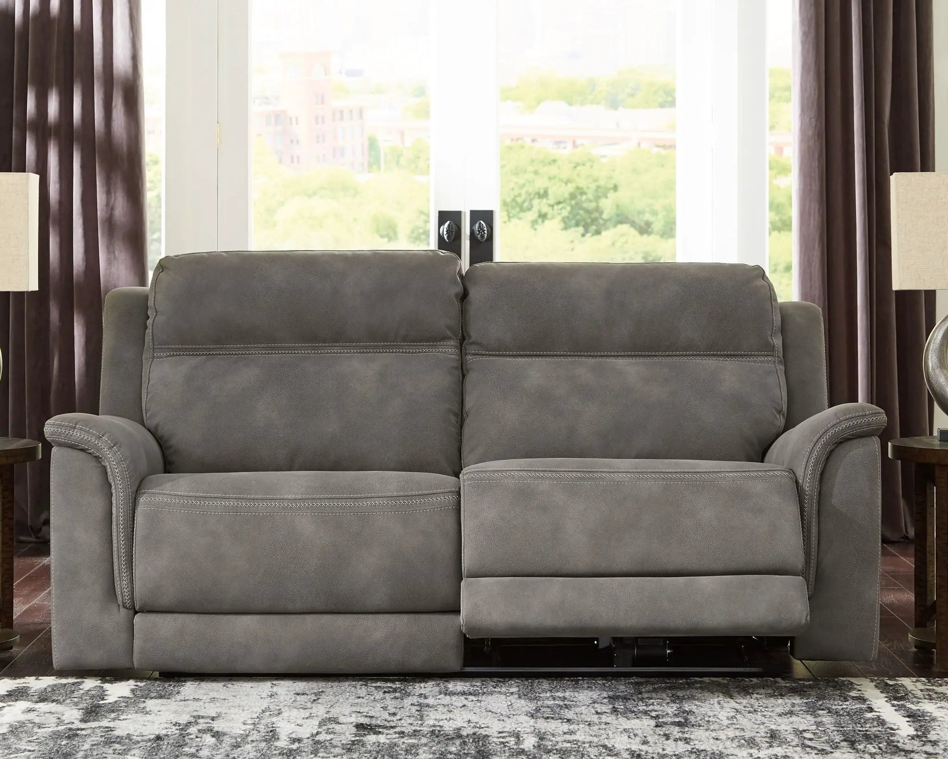 Next-Gen Durapella reclining power sofa gray upholstery by Unique Piece Furniture on Tampa Home & Garden Store