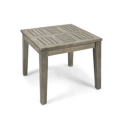 Dexterity Outdoor Square Side Table with Wood