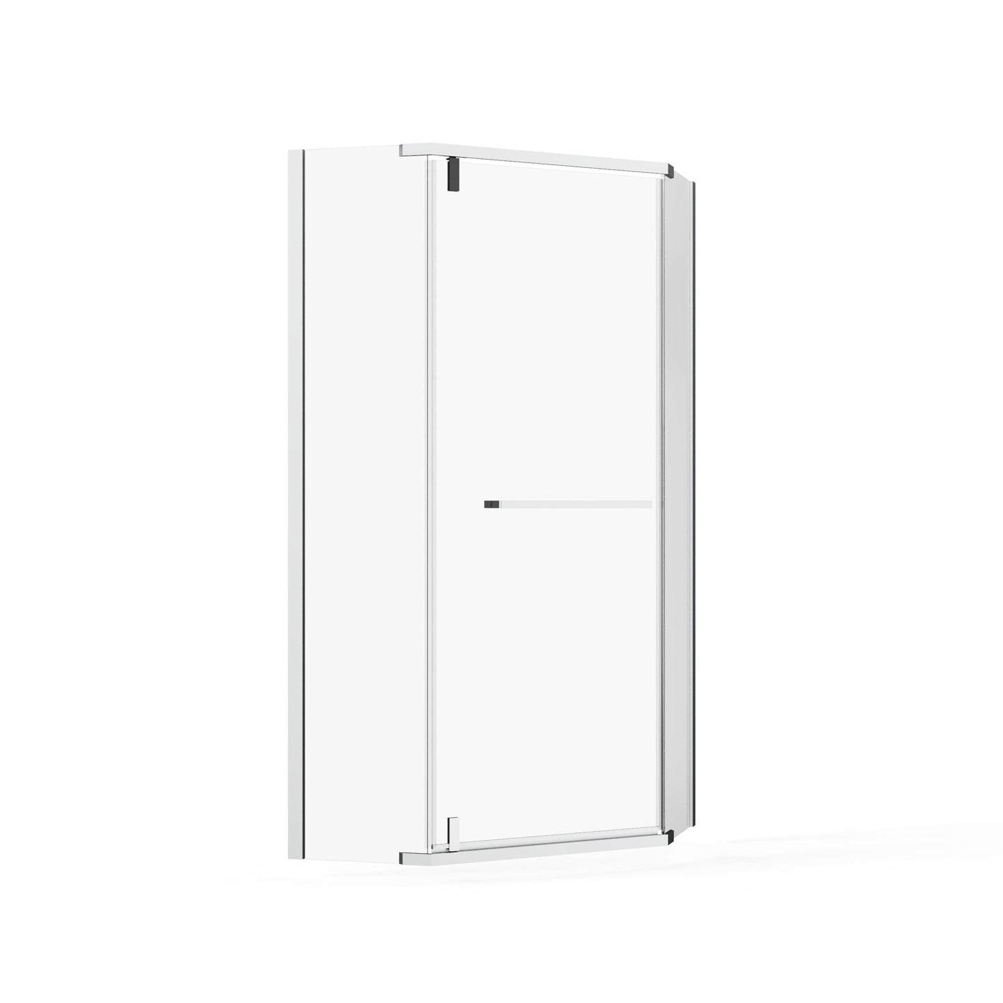 Frameless Neo Angle Shower Door and Acrylic Base