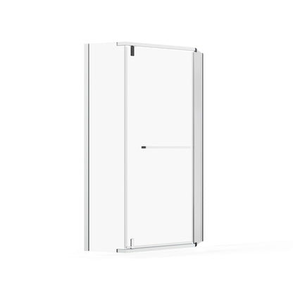 Frameless Neo Angle Shower Door and Acrylic Base