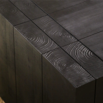 Minimalist rectangular coffee table in dark espresso wood with grain Unique Piece Furniture on Tampa Home & Garden Store