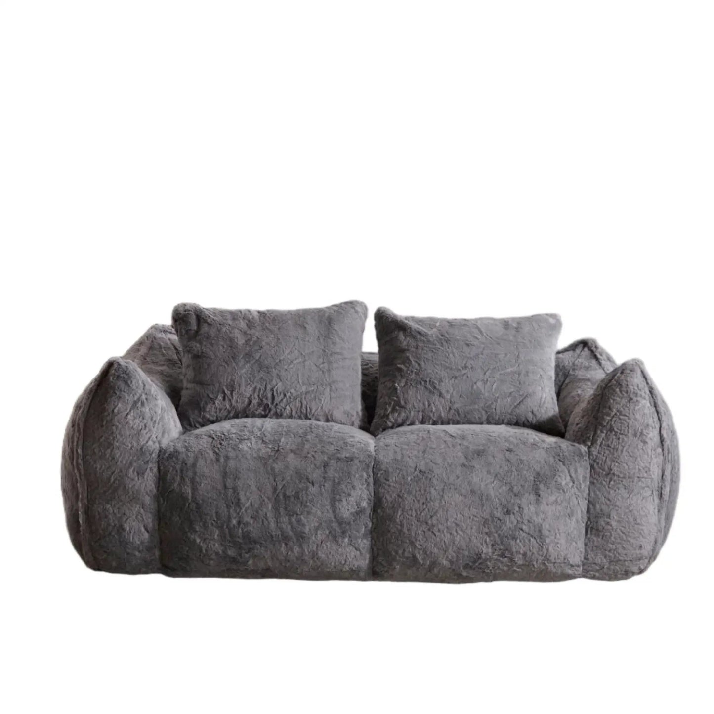 Giant Bean Bag Couch and Fluffy Loveseat