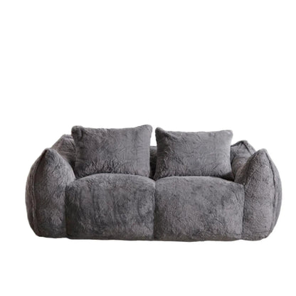 Giant Bean Bag Couch and Fluffy Loveseat