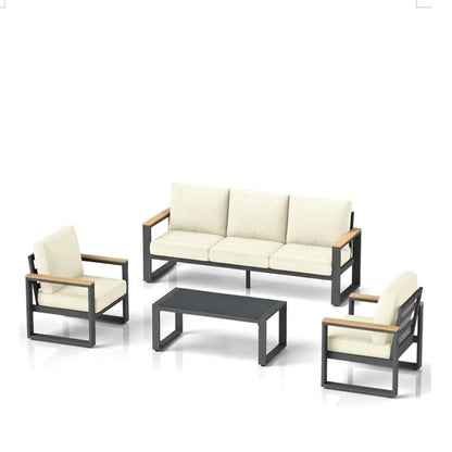 Modern Outdoor Sofa Set with the Coffee Table