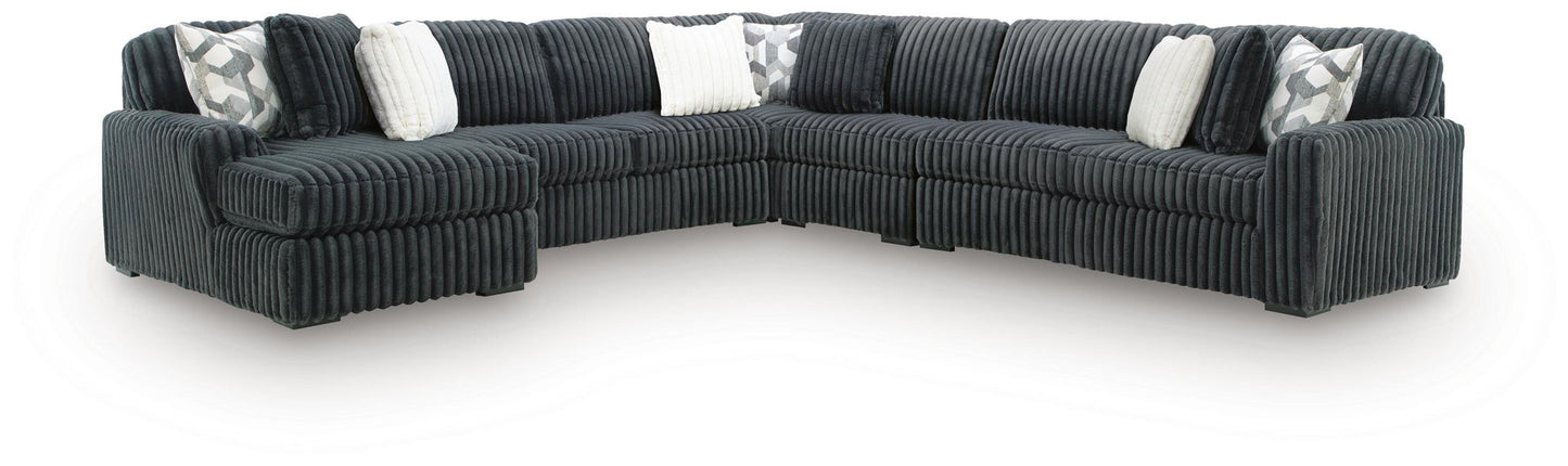 Midnight Madness Sectional and Jumbo Corduroy