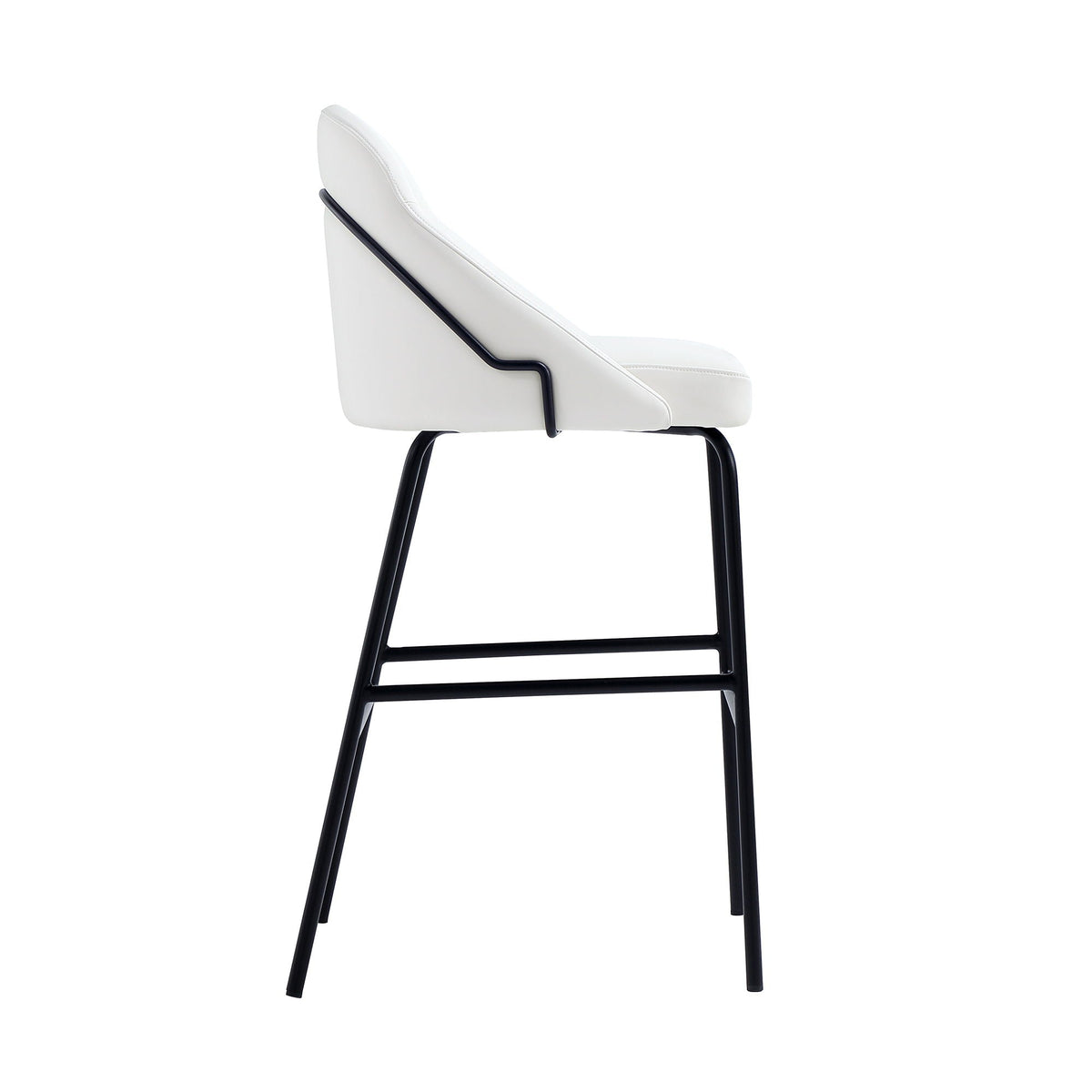 Gracie Upholstered Barstool, bar height 28-30, faux leather with black frame HouseOfZazla on Tampa Home & Garden Store