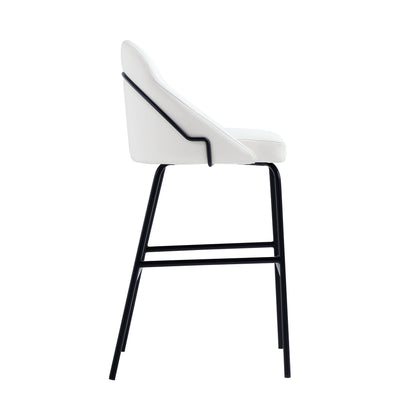 Gracie Upholstered Barstool, bar height 28-30, faux leather with black frame HouseOfZazla on Tampa Home & Garden Store