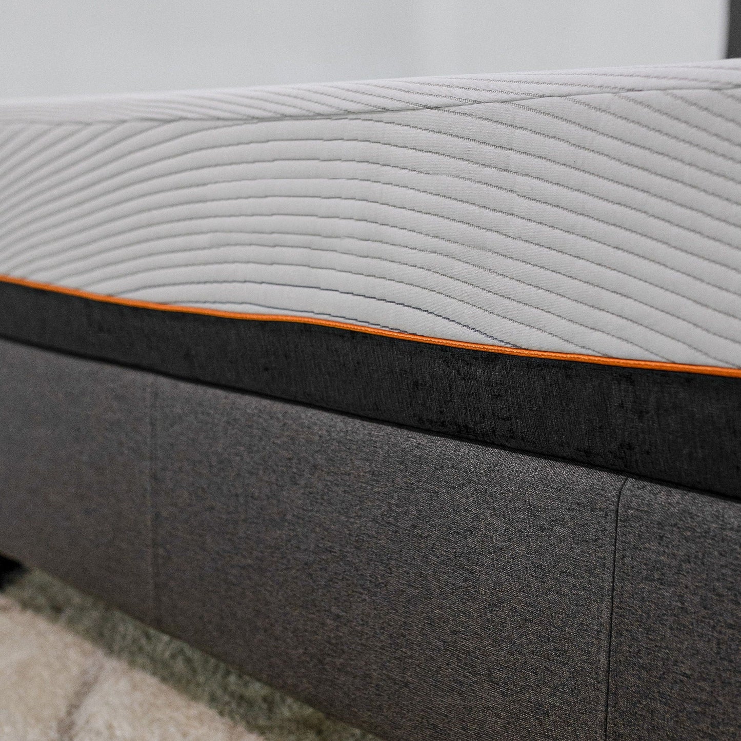 10-inch Regen Cooling Copper Infused Memory Foam Mattress white quilted cover with orange edge HouseOfZazla on Tampa Home & Garden Store