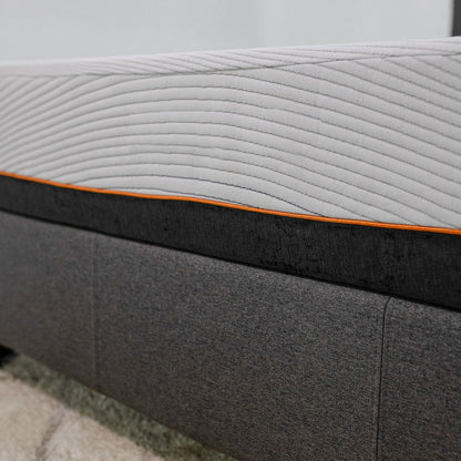 10-inch Regen Cooling Copper Infused Memory Foam Mattress white quilted cover with orange edge HouseOfZazla on Tampa Home & Garden Store