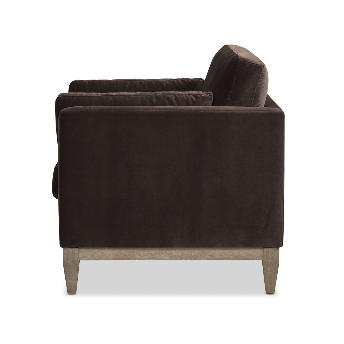 Modern Farmhouse Arm Chair with Reversible Cushions in dark brown velvet by HouseOfZazla on Tampa Home & Garden Store
