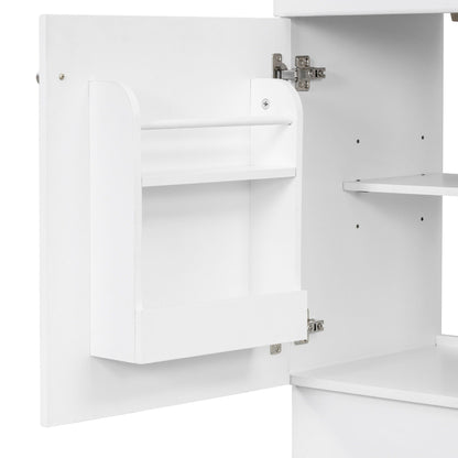 Bathroom vanity with sink, white wood cabinet with adjustable shelf by HouseOfZazla on Tampa Home & Garden Store