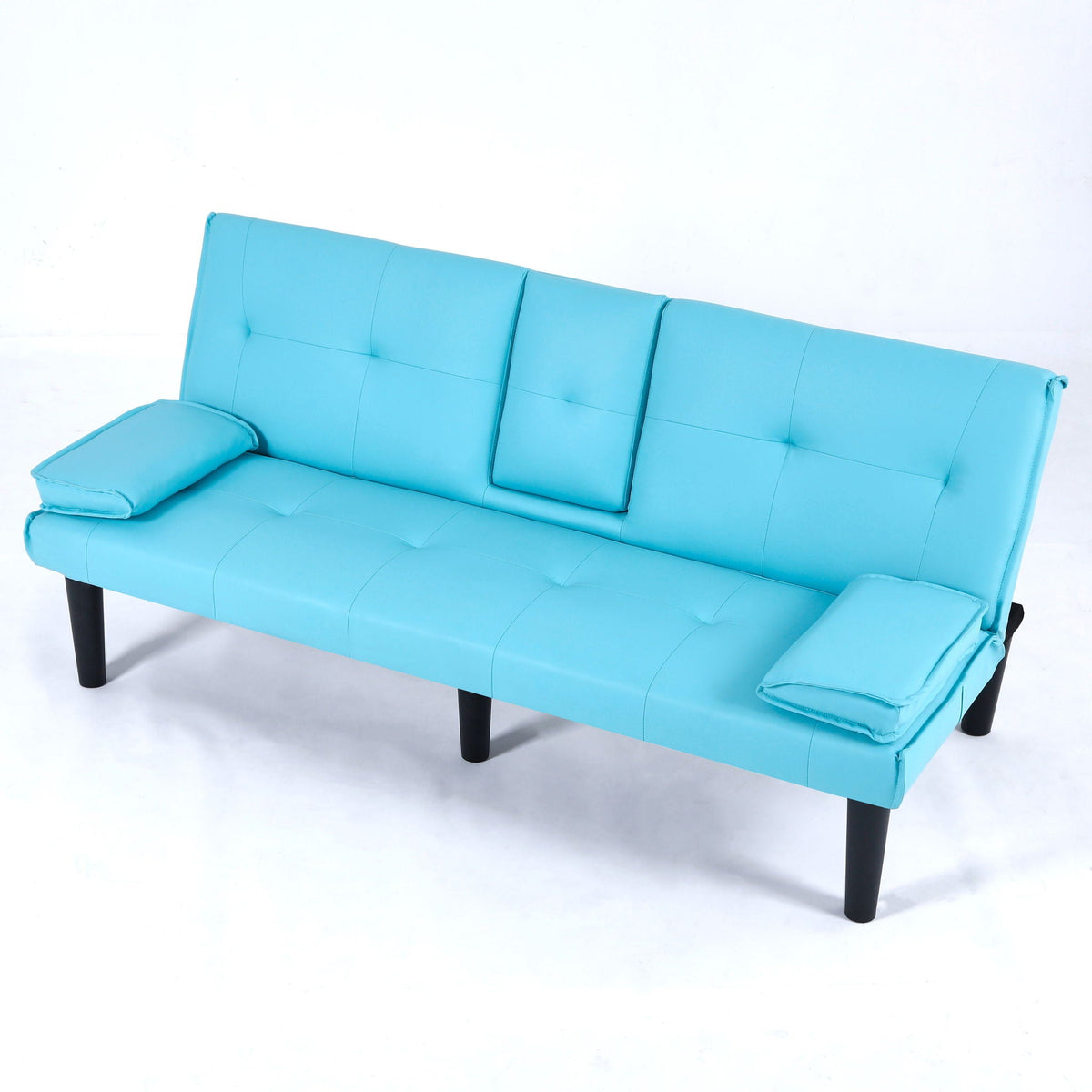 Compact Foldable Sofa Bed and Cup Holder