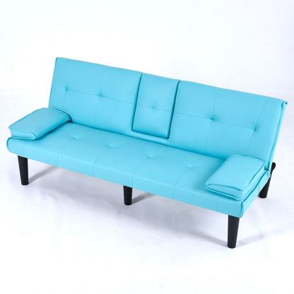 Compact Foldable Sofa Bed and Cup Holder