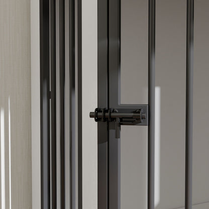 Corner Dog Crate door in black metal with latch hardware HouseOfZazla on Tampa Home & Garden Store