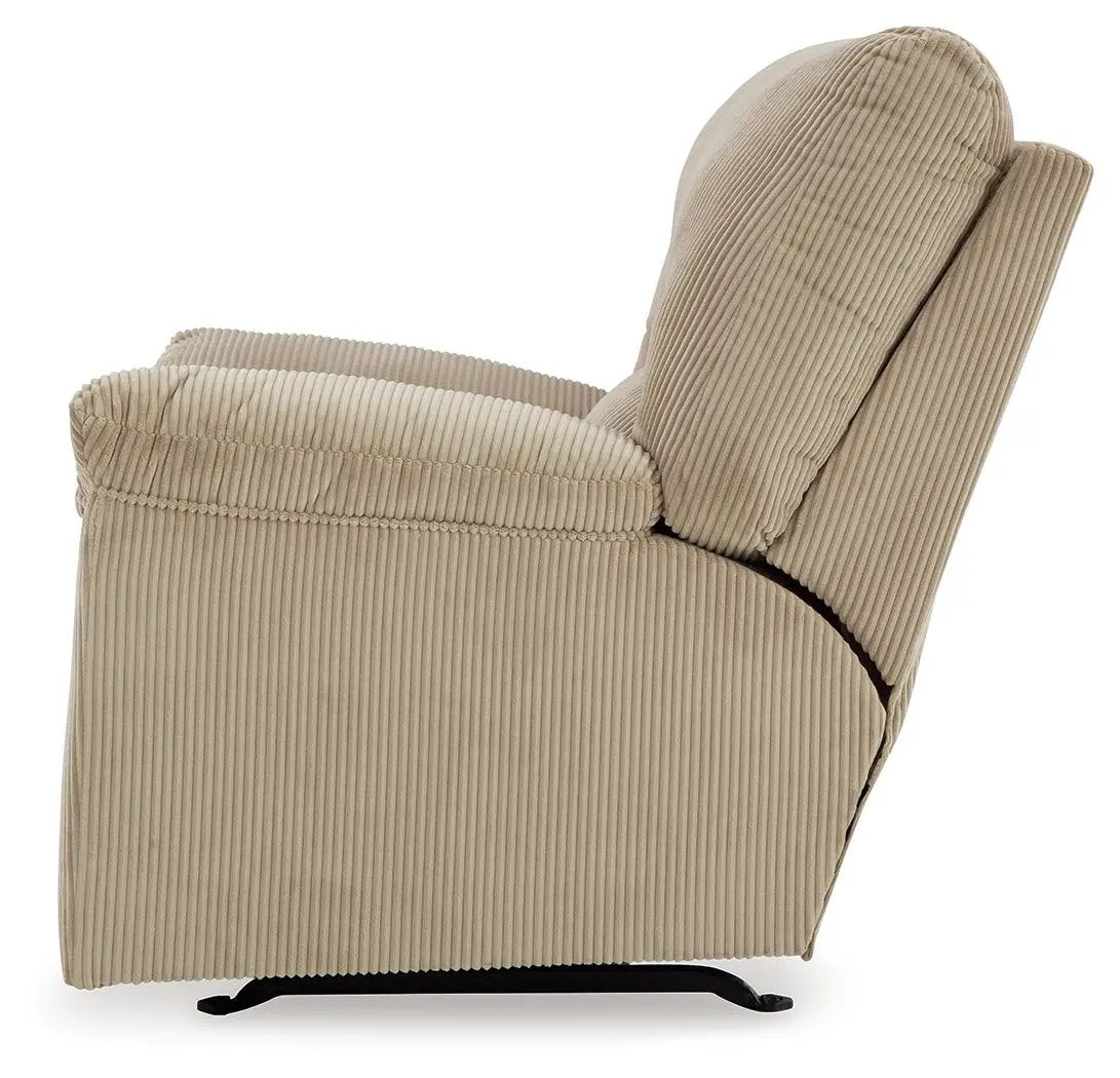 SimpleJoy - Rocker Recliner, beige corduroy fabric, plush padded back and seat on Tampa Home & Garden Store