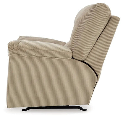 SimpleJoy - Rocker Recliner, beige corduroy fabric, plush padded back and seat on Tampa Home & Garden Store