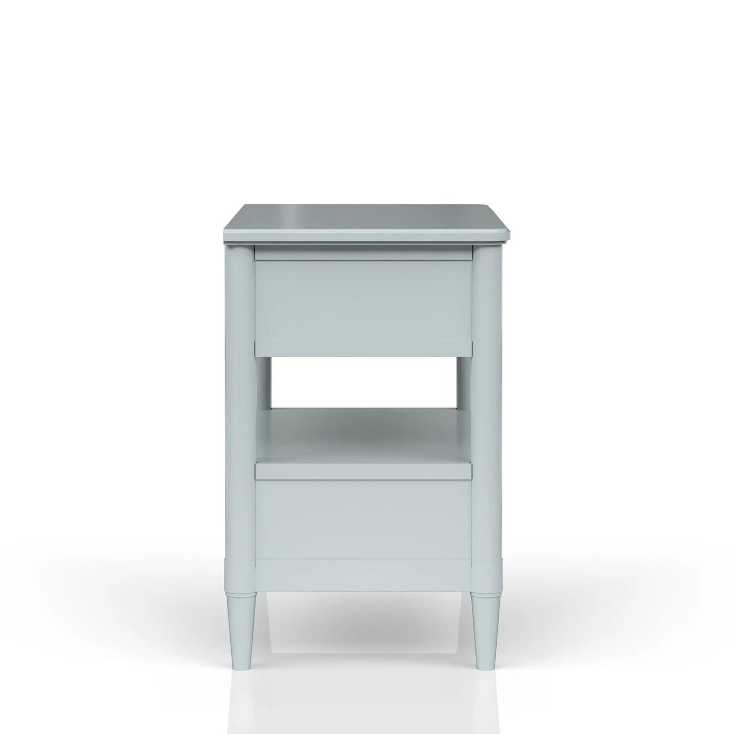 Open Nightstand With 2 Drawers and Felt Lined Top