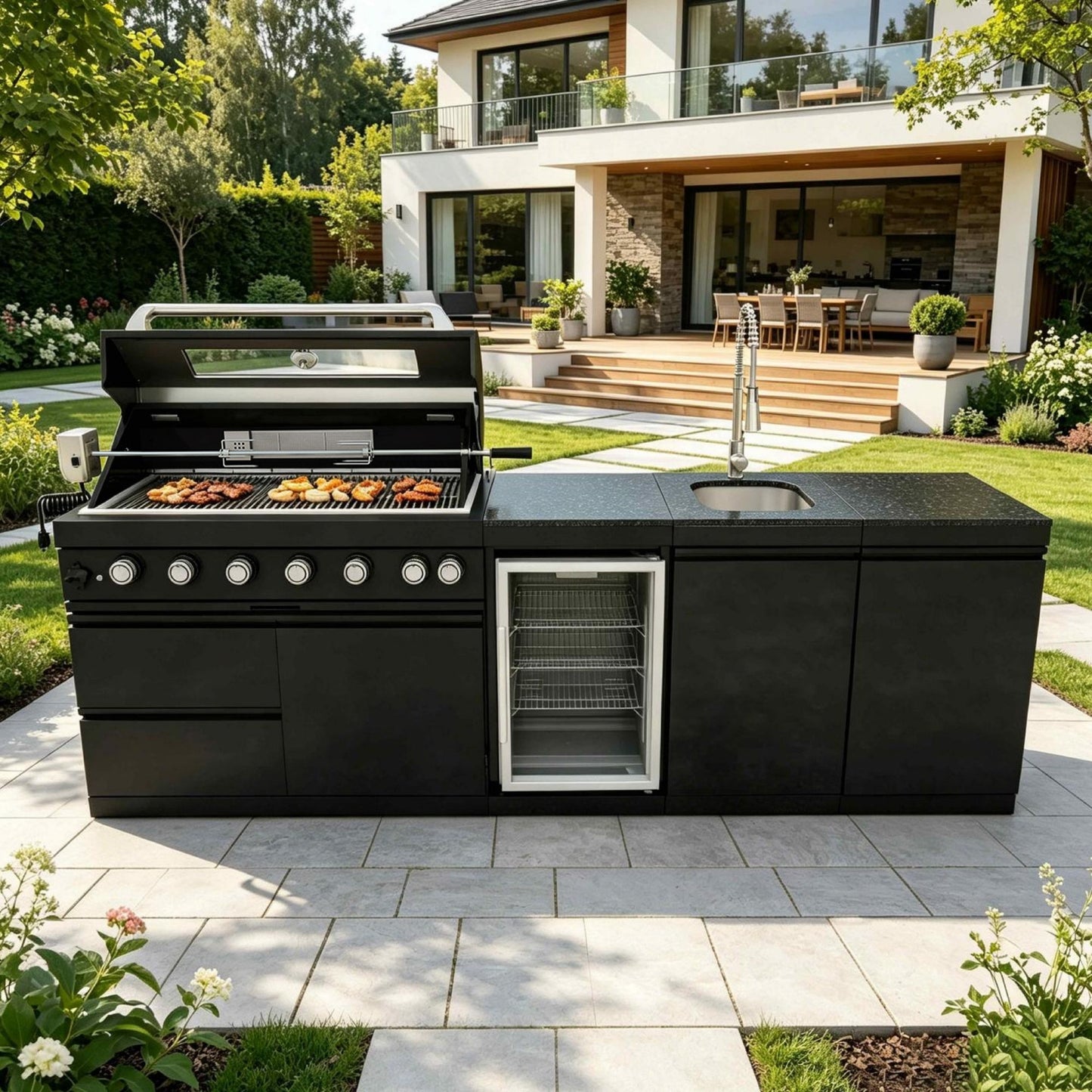 Stainless Steel 4 Burner Outdoor Kitchen Grill