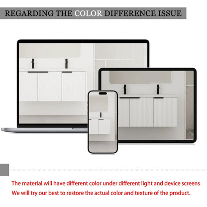 Modern Wall Mounted Vanity With Resin Double Sink