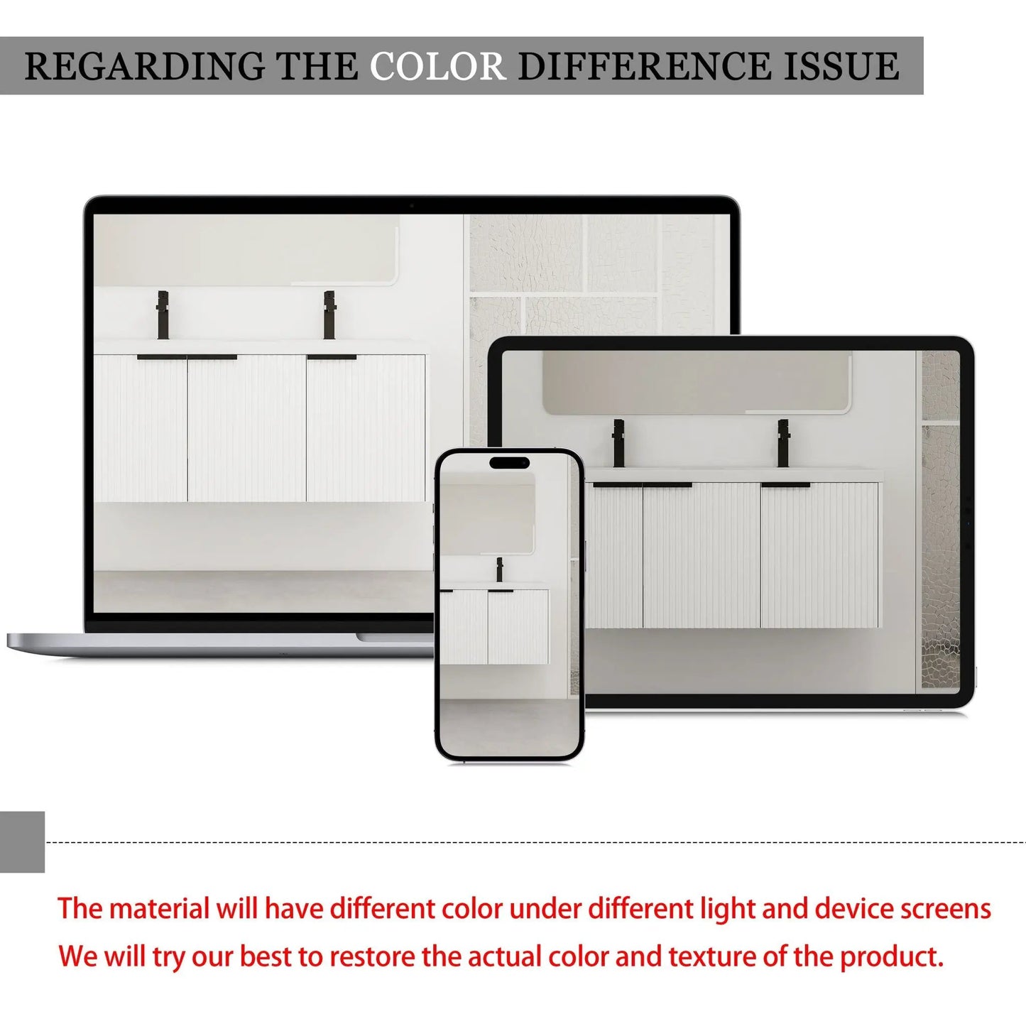 Contemporary Wall Mounted Vanity With Soft Close