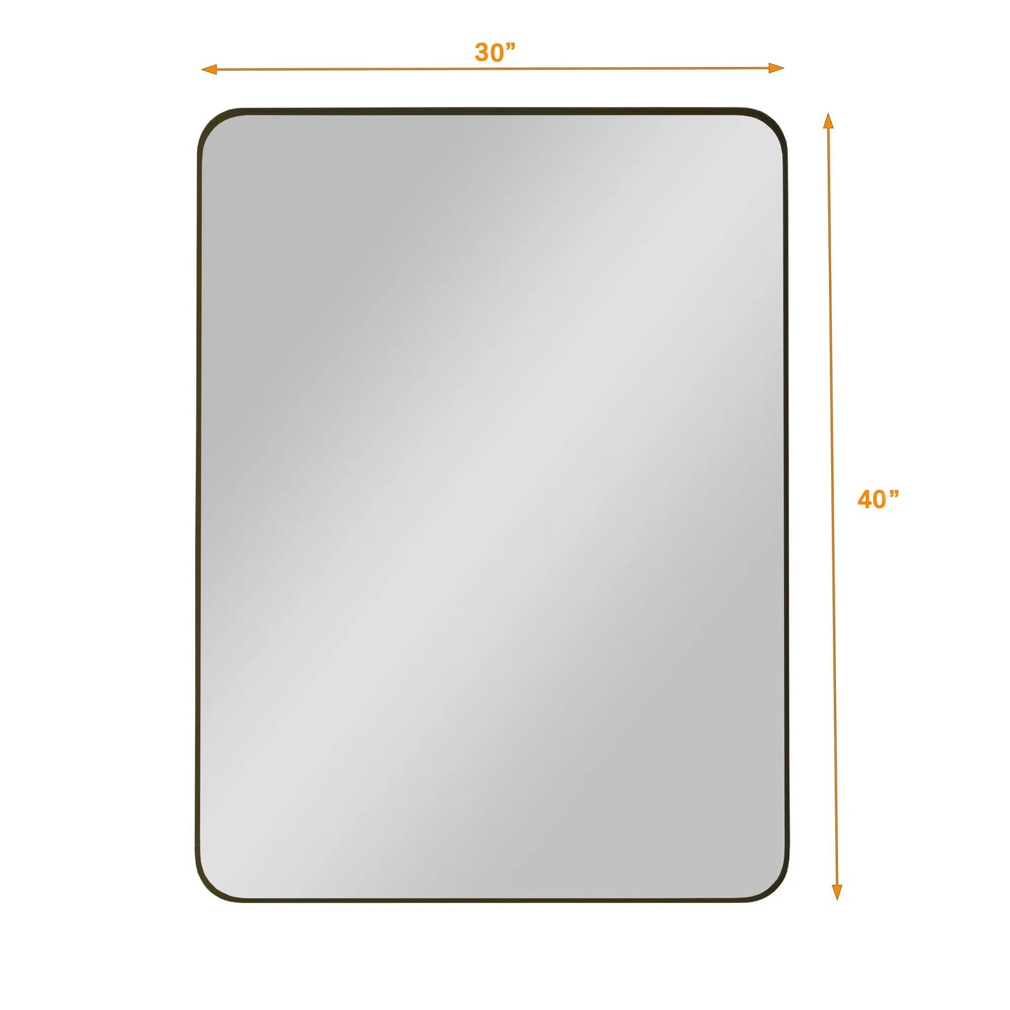 Rectangular Wall Mirror with Metal Frame