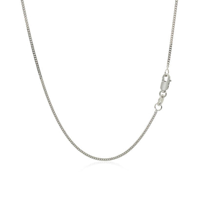 14k white gold gourmette chain necklace 1.0mm with lobster clasp on Tampa Home & Garden Store