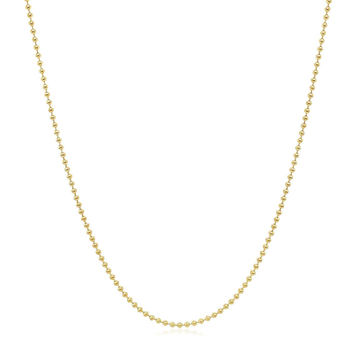 14k yellow gold bead chain necklace 1.0mm by Bids.com on Tampa Home & Garden Store