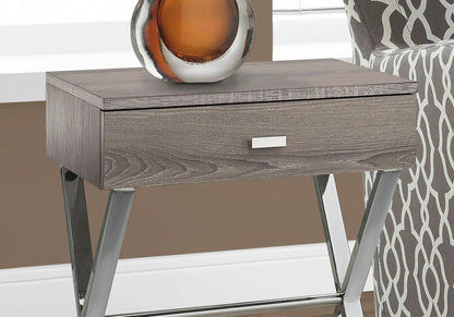 Accent Side X Table Storage Drawer Modern