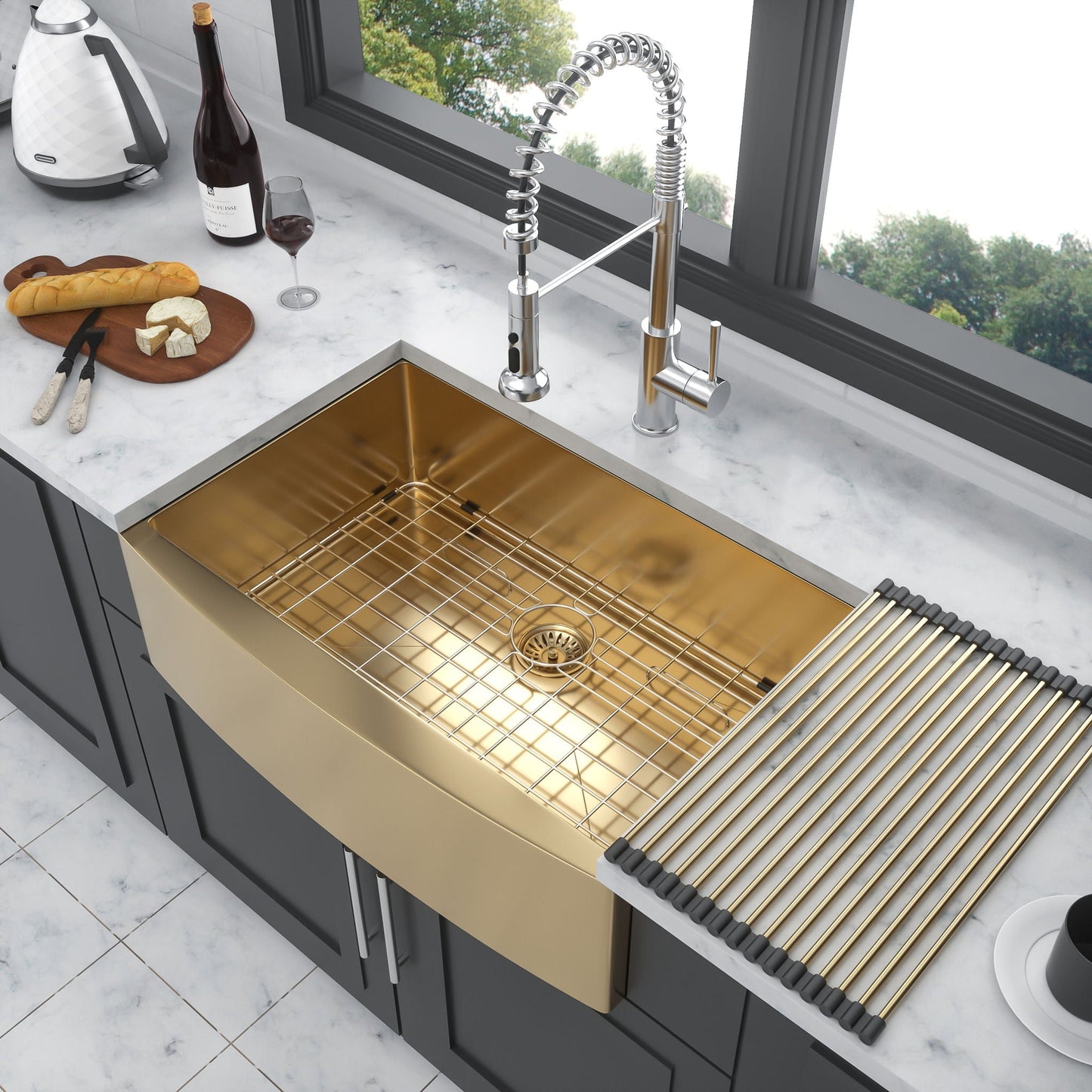 Farmhouse Apron Front Stainless Steel Sink