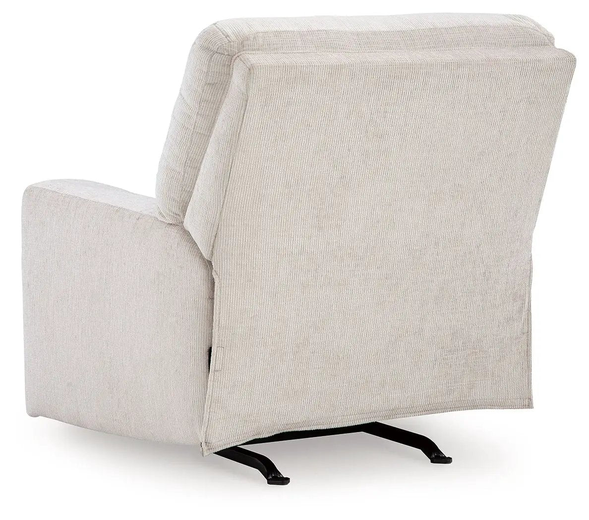 Aviemore Rocker Recliner beige textured fabric by Unique Piece Furniture with dark base on Tampa Home & Garden Store