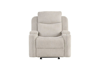 Galya Motion Glider Recliner in light gray fabric by Unique Piece Furniture on Tampa Home & Garden Store